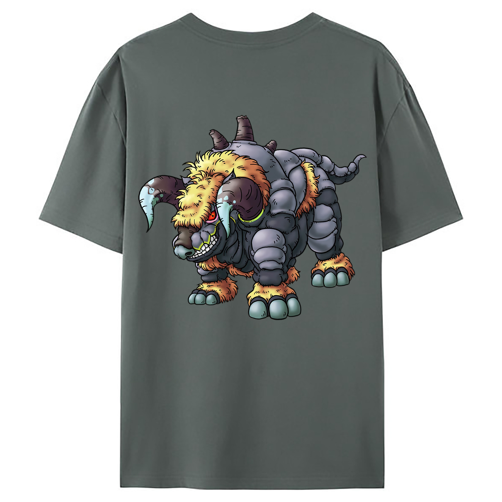 （画像用） ドラゴンクエスト Doragon Kuesuto Dragon Quest 綿100％ メンズ半袖Tシャツ（バックプリント） 通気性